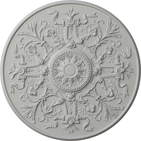 Ekena Millwork Versailles Ceiling Medallion (Fits Canopies up to 3 1/4"), Hand-Painted Frost, 33"OD x 1 3/4"P CM33VEFRF - main